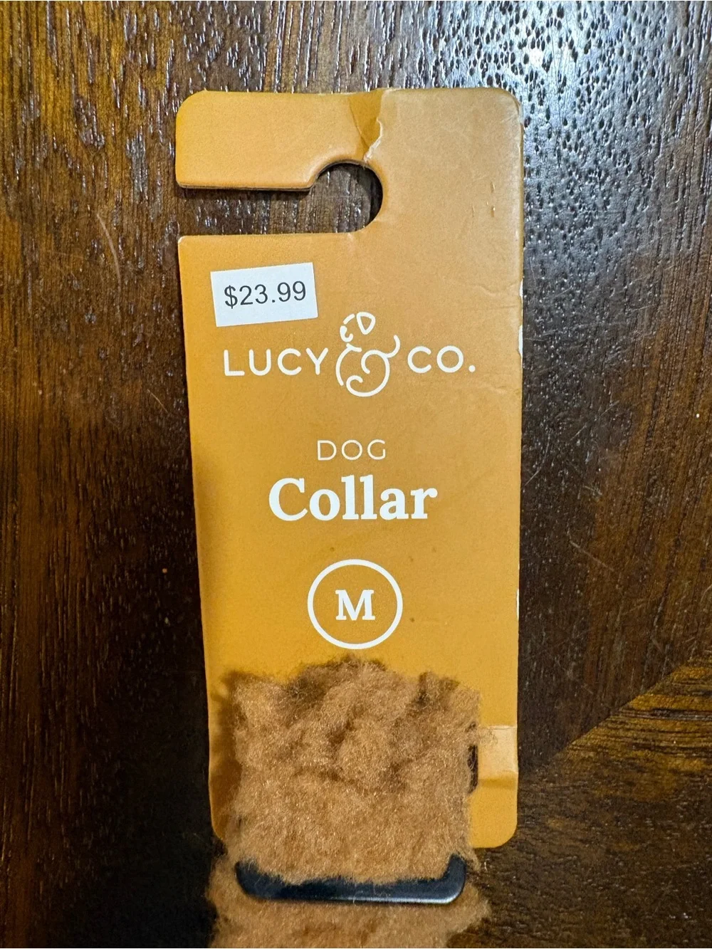 Lucy & Co. The Cinnamon Teddy Dog Collar, Medium